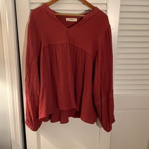 Women’s Red Flowy Top